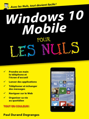 cover image of Windows 10 Mobile poche pour les Nuls